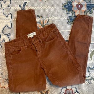 Madewell skinny corduroy pants